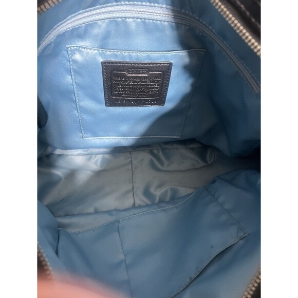 Coach Signature Shoulder Bag-Black and Dark Gray - Picture 13 of 15